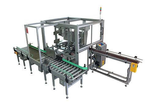 Автомат для загрузки продукции в короба с их запечатыванием сбоку