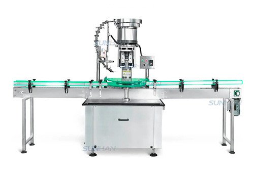 Automatic Fruit Juice Syrup Aluminum Ring Pull Crown Caps Glass Bottle Crimping Capping Sealing Machine