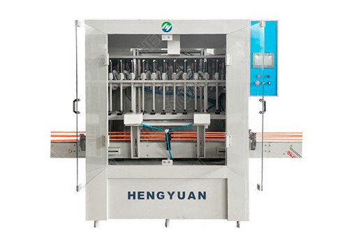 HYGF-5000A Automatic 1 to 5 Liters Gravity Flowing Anti-Corrosive Bottle Liquid Filling Machine
