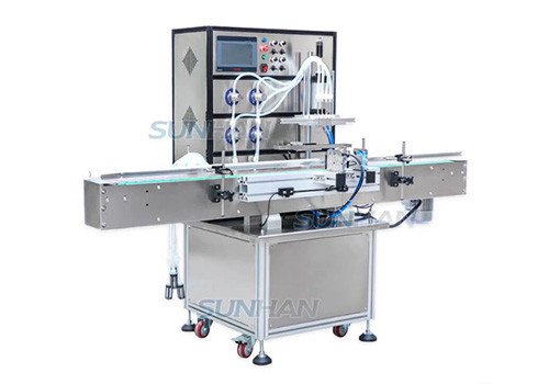 Automatic 4 Heads Magnetic Pump Care Solution Eyedrops Juice Essential Oil Liquid Filling Machine