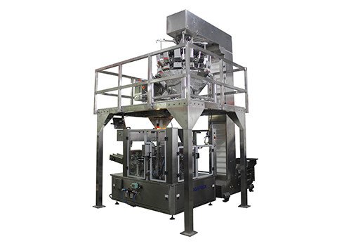Rotary Packaging Machine with Multihead Weigher and Servo Piston Pump HSY-RP08-200MW16+SPP80