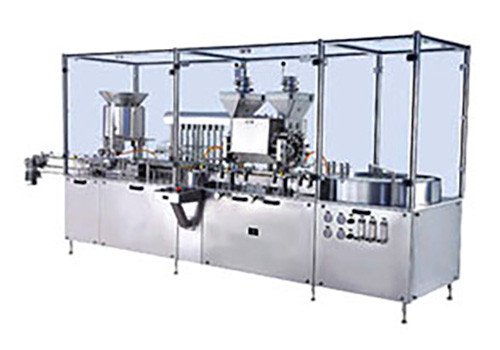 Automatic Injectable Dry Powder Filling With Vial Liquid Filling & Rubber Stoppering Machine SBML-300D