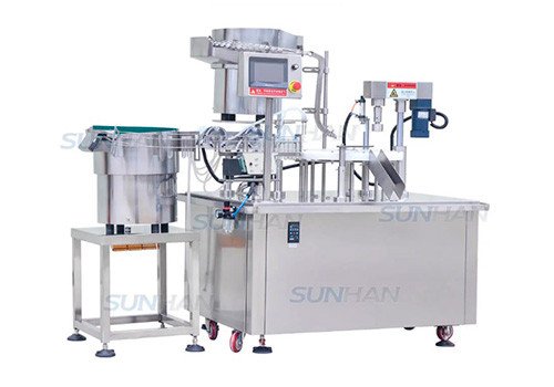 Automatic Rotary Monoblock Small Culture Vial Bottle Test Tube Screw Caps Filling Capping Machine