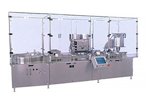 Автоматическая машина SBPF-300DP для сухой инъекционной рассыпки и укупоривания резиновыми пробками с перекладчиком
