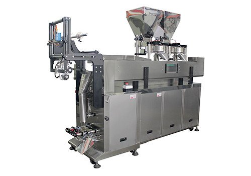 Automatic Vertical Packing Machine with Bucket Conveyor & 2 Volumetric Cup Turn Table HSY-VE1320TT2+BC