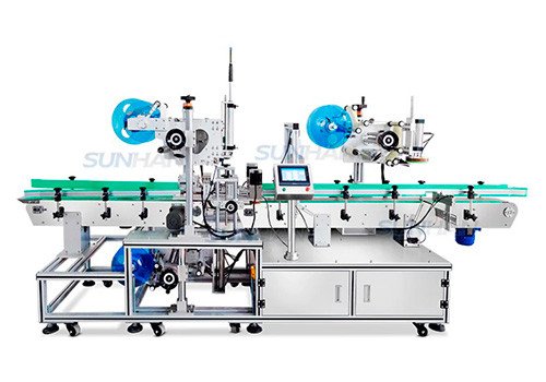 SH-TB822Q Automatic Self-adhesive Paper Popcorn Fried Chicken Bucket Flat Top And Bottom Adsorption Labeling Machine