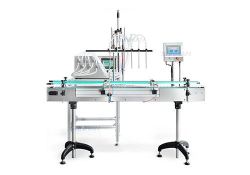 Magnetic Pump 6 Nozzle Liquid Facial Oil Cosmetic Serum Set-ting Spray Glass Bottle Liquid Quantitative Filling Machine