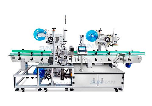 SH-TB822Q Automatic Self-adhesive Paper Popcorn Fried Chicken Bucket Flat Top And Bottom Adsorption Labeling Machine