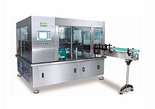 Автоматическая роторная этикетировочная машина YYHML- 2024R с нанесением этикетки горячим клеем.