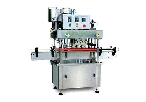 In-Line Belt Wheel Capper with Feeder and 6 Spindle | VTOPS-C-BW