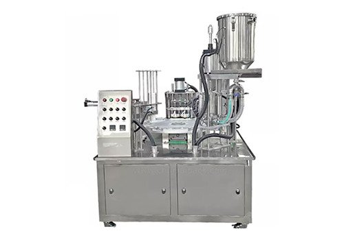 KIS-900-2 Роторная машина для наполнения и запечатывания стаканчиков для йогурта