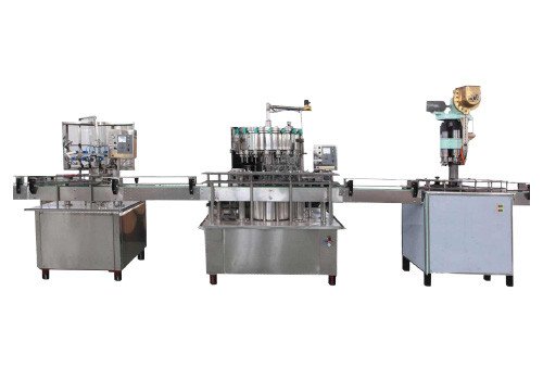Small Bottle Linear Type Beverage Filling Machine Production Line ZPC12/16