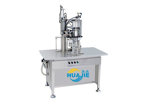 Полуавтоматическая машина HJ-QWJ для наполнения и запайки аэрозольных баллончиков с краской, дезодорантами, пеной для бритья, пестицидами, косметикой