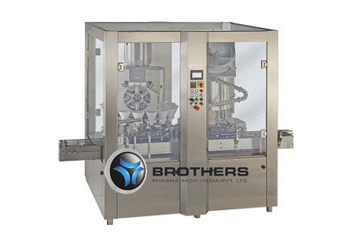 Automatic High Speed Rotary Dry Syrup 12x8 Powder Filling & Capping Machine DRYFILL-80RC