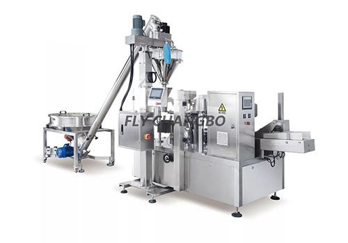 CB8-200P machine for packing powder products in bags with zip lock closure