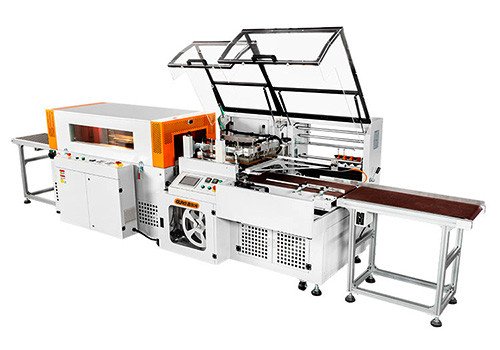 GPL-5545DH+GPS-5030LW Auto High-Speed Vertical L-Bar Sealer and Shrinking Packaging Machine
