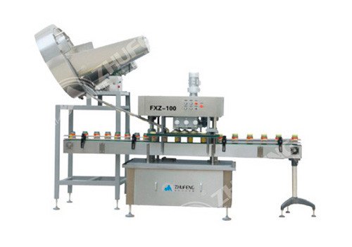 Полностью автоматическая поточная машина для укупорки бутылок с широкими горловинами FXZ-100