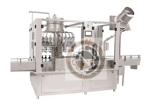Автоматическая 24-головочная ротационная машина для розлива жидкостей и 8-головочная укупорочная машина NKLSC-150GM
